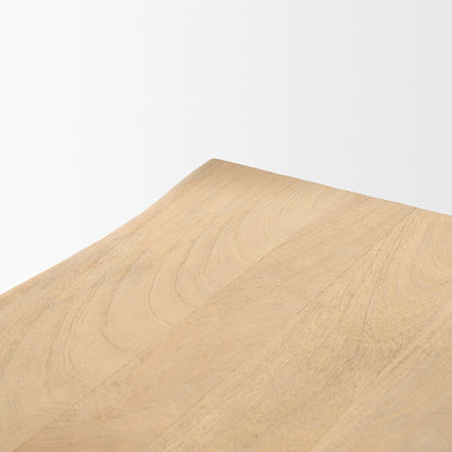 Mercana - Sekou Light Brown Wooden Craftsman Bench - 70784_CLOSEOUT view 5