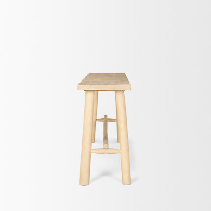 Mercana - Sekou Light Brown Wooden Craftsman Console Table - 70783_CLOSEOUT view 3