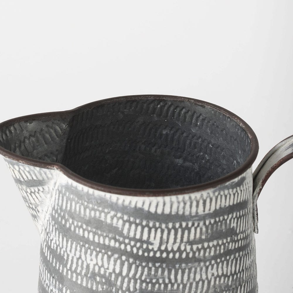 Mercana - Serena I 8H Small Gray/White Textured Metal Jug - 68058_CLOSEOUT view 6