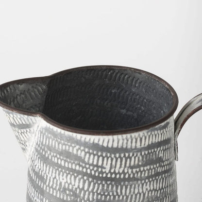 Mercana - Serena I 8H Small Gray/White Textured Metal Jug - 68058_CLOSEOUT view 6