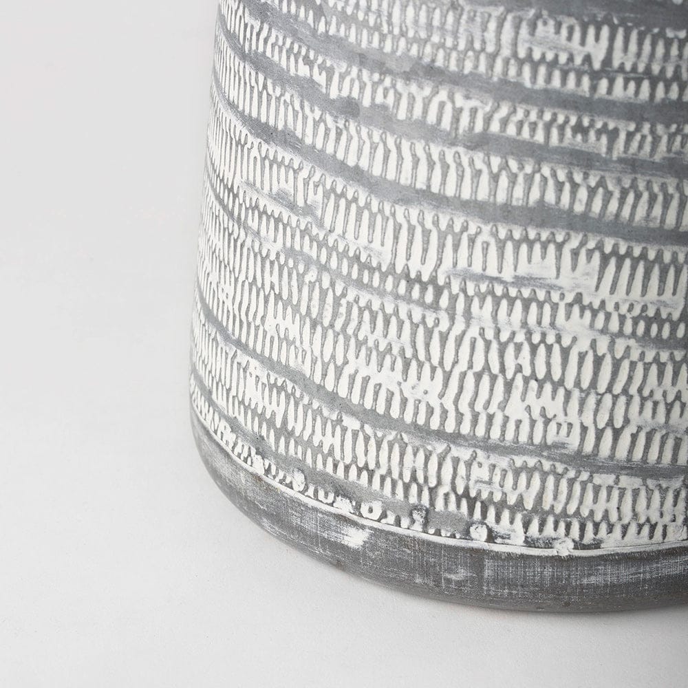 Mercana - Serena II 11.2H Large Gray/White Textured Metal Jug - 68059_CLOSEOUT view 10