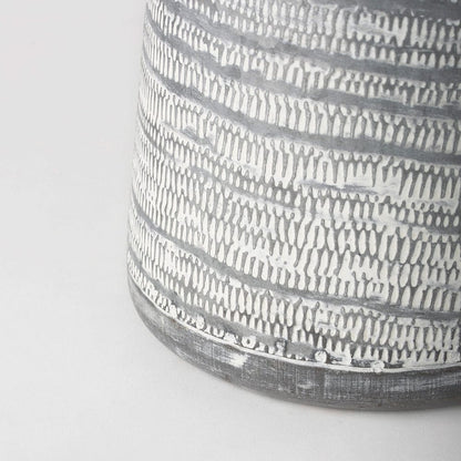 Mercana - Serena II 11.2H Large Gray/White Textured Metal Jug - 68059_CLOSEOUT view 10