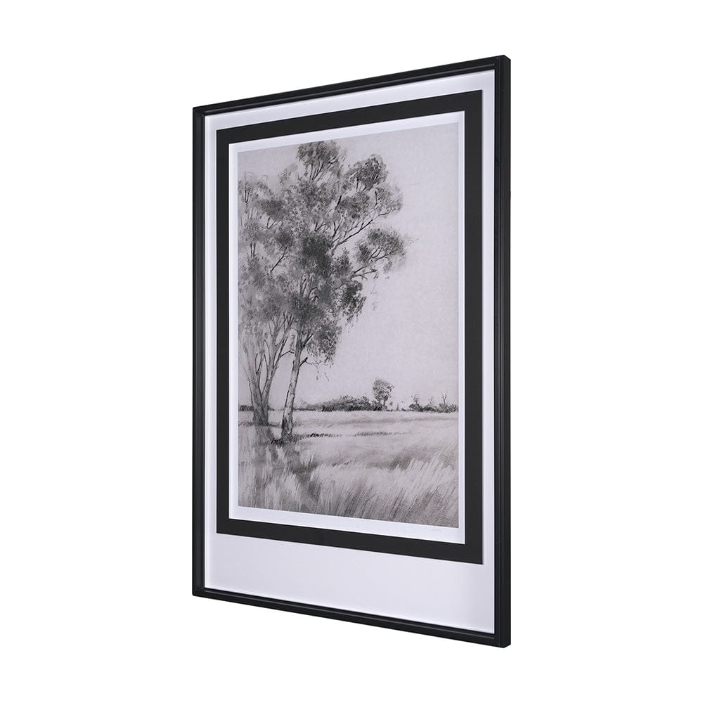 Mercana - Serene View by Mercana Studio a Hand Embellished Textured Framed Art Print Matted under Glass - 15044 view 2
