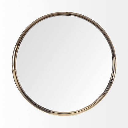 Mercana - Serkis 15L x 15W Gold Metal Mirrored Base Round Tray - 67242 view 5