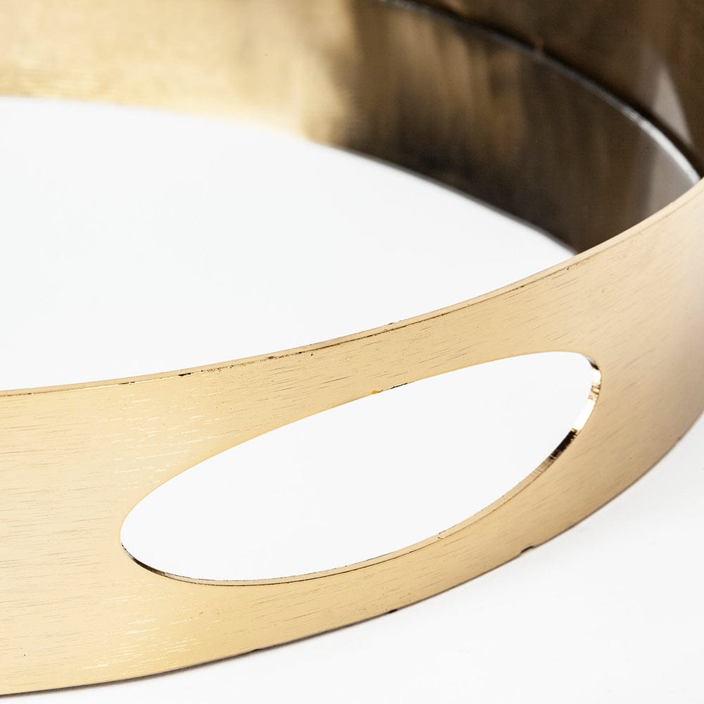 Mercana - Serkis 15L x 15W Gold Metal Mirrored Base Round Tray - 67242 view 6