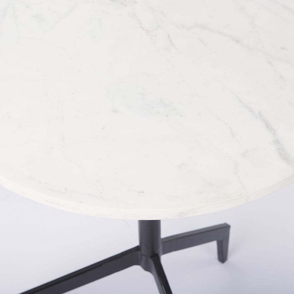 Mercana - Serre Marble Top 3 Prong Black Metal Base End Table - 70106_CLOSEOUT view 5