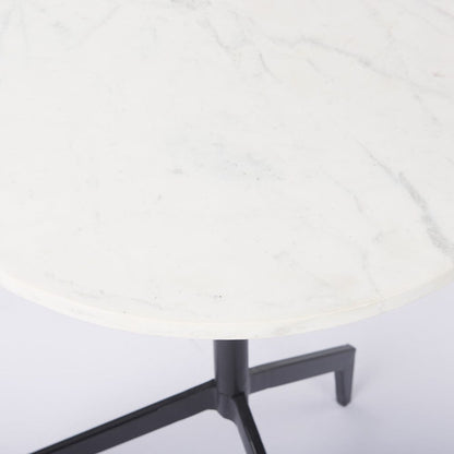 Mercana - Serre Marble Top 3 Prong Black Metal Base End Table - 70106_CLOSEOUT view 5