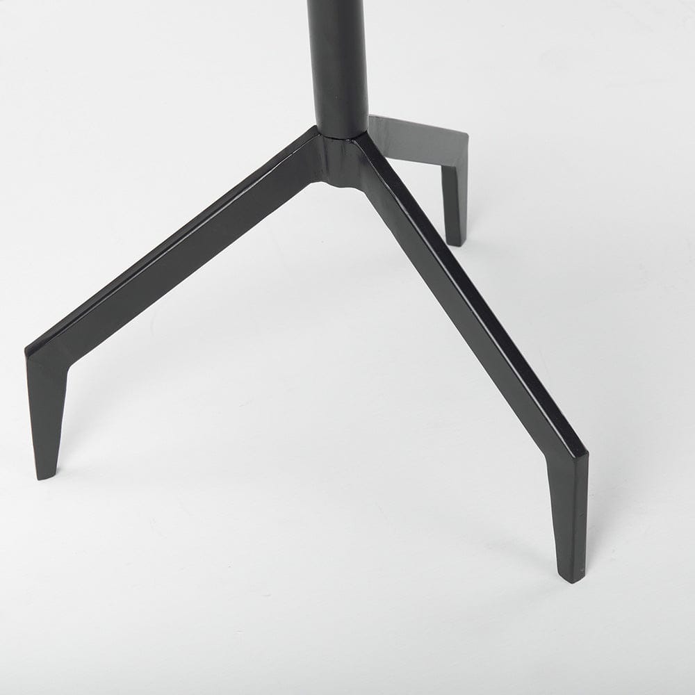 Mercana - Serre Marble Top 3 Prong Black Metal Base End Table - 70106_CLOSEOUT view 6