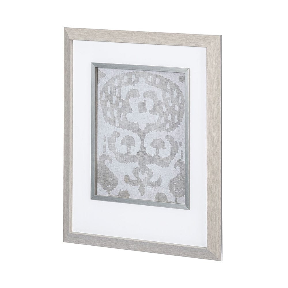 Mercana - Shadow Ikat I by Chariklia Zarris a Hand Embellished Textured Framed Art Print Matted under Glass - 12922 view 1