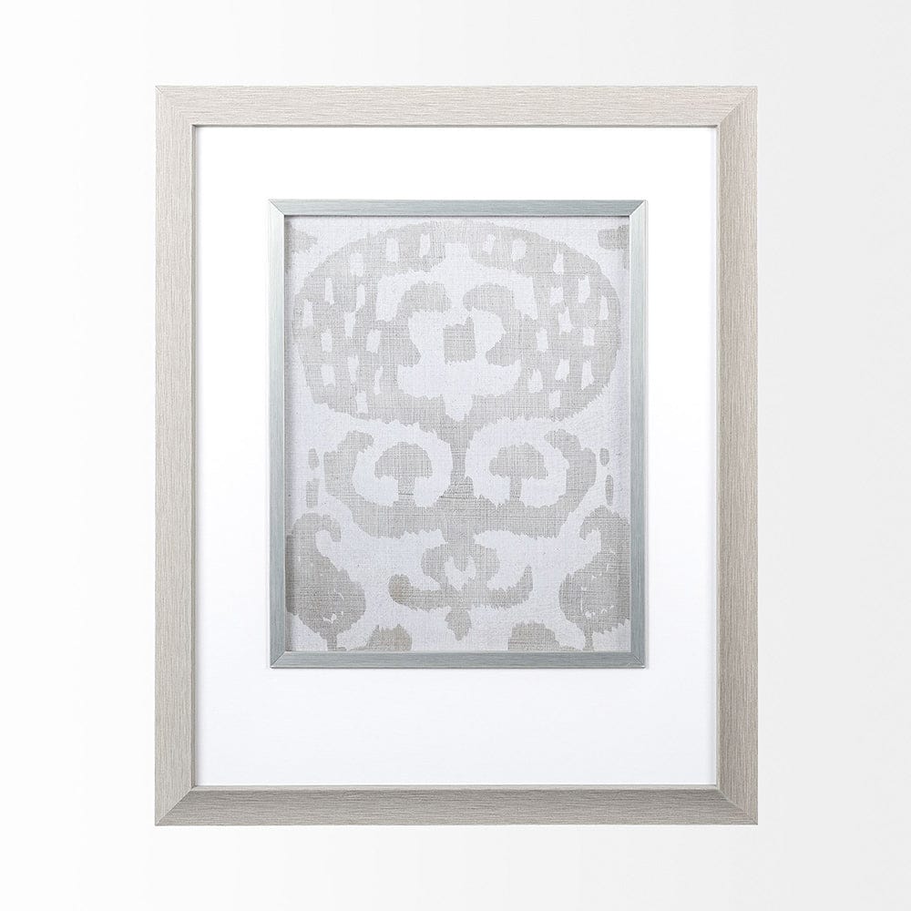 Mercana - Shadow Ikat I by Chariklia Zarris a Hand Embellished Textured Framed Art Print Matted under Glass - 12922 view 5