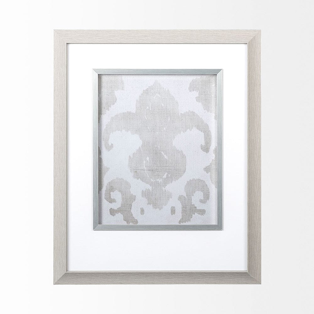 Mercana - Shadow Ikat II by Chariklia Zarris a Hand Embellished Textured Framed Art Print Matted under Glass - 12923 view 5