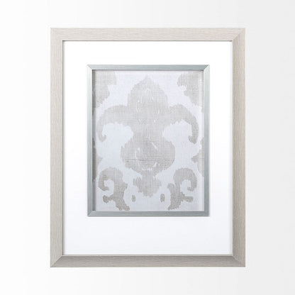Mercana - Shadow Ikat II by Chariklia Zarris a Hand Embellished Textured Framed Art Print Matted under Glass - 12923 view 5