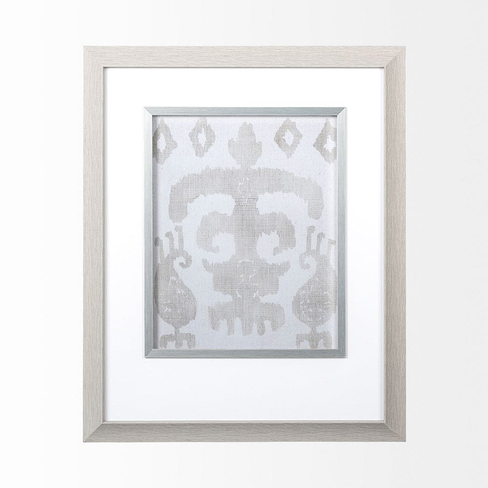Mercana - Shadow Ikat III by Chariklia Zarris a Hand Embellished Textured Framed Art Print Matted under Glass - 12924 view 5