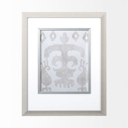 Mercana - Shadow Ikat III by Chariklia Zarris a Hand Embellished Textured Framed Art Print Matted under Glass - 12924 view 5