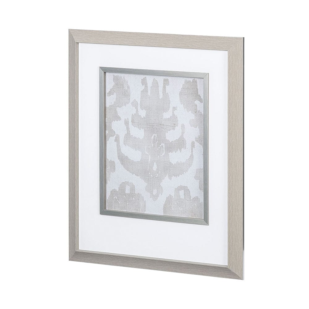 Mercana - Shadow Ikat IV by Chariklia Zarris a Hand Embellished Textured Framed Art Print Matted under Glass - 12925 view 1