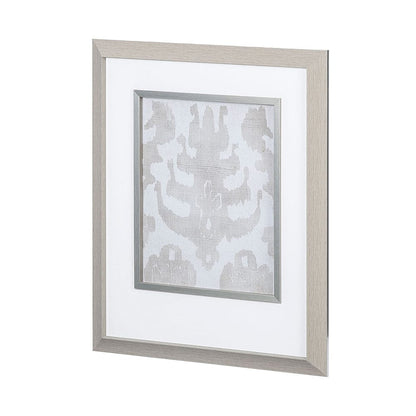 Mercana - Shadow Ikat IV by Chariklia Zarris a Hand Embellished Textured Framed Art Print Matted under Glass - 12925 view 1
