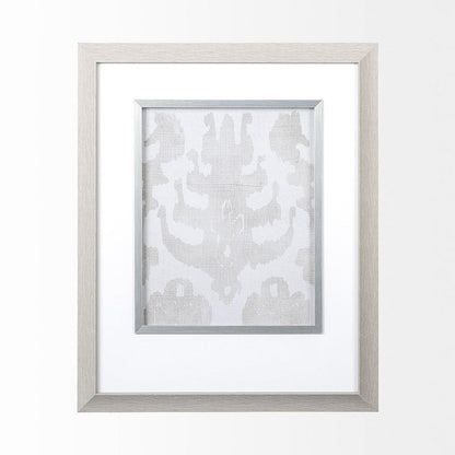 Mercana - Shadow Ikat IV by Chariklia Zarris a Hand Embellished Textured Framed Art Print Matted under Glass - 12925 view 5