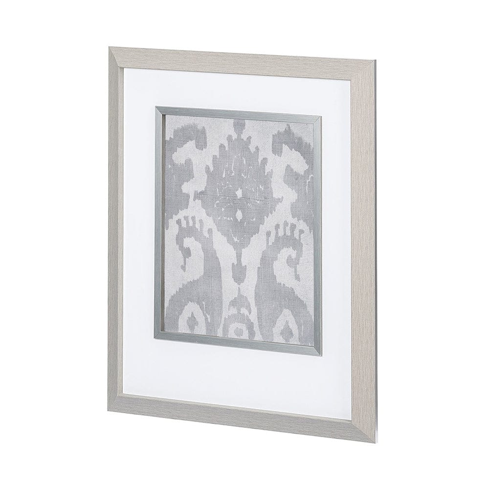 Mercana - Shadow Ikat V by Chariklia Zarris a Hand Embellished Textured Framed Art Print Matted under Glass - 12926 view 1