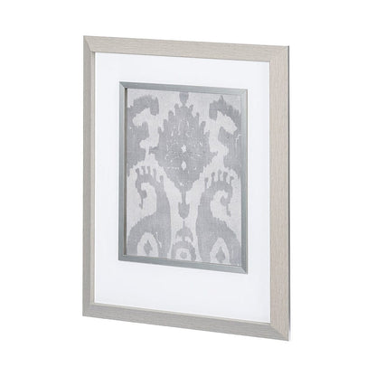 Mercana - Shadow Ikat V by Chariklia Zarris a Hand Embellished Textured Framed Art Print Matted under Glass - 12926 view 1