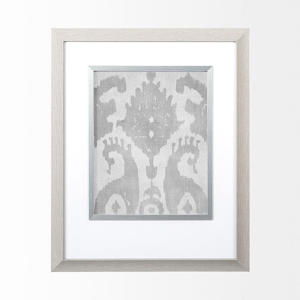 Mercana - Shadow Ikat V by Chariklia Zarris a Hand Embellished Textured Framed Art Print Matted under Glass - 12926 view 5