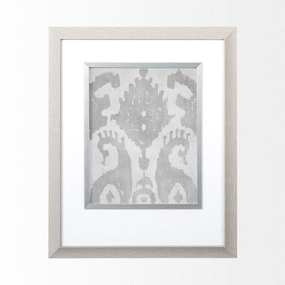 Mercana - Shadow Ikat V by Chariklia Zarris a Hand Embellished Textured Framed Art Print Matted under Glass - 12926 view 5