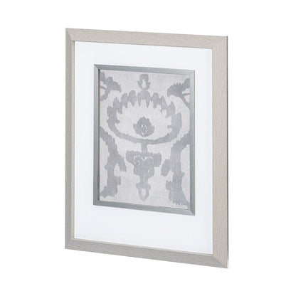 Mercana - Shadow Ikat VI by Chariklia Zarris a Hand Embellished Textured Framed Art Print Matted under Glass - 12927 view 1