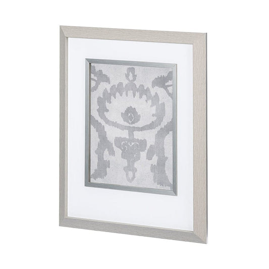 Mercana - Shadow Ikat VI by Chariklia Zarris a Hand Embellished Textured Framed Art Print Matted under Glass - 12927 view 1