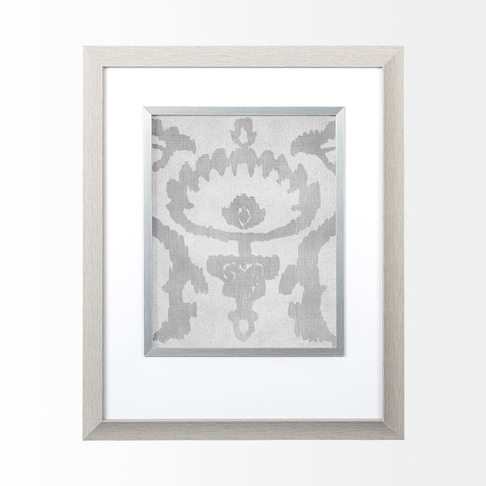 Mercana - Shadow Ikat VI by Chariklia Zarris a Hand Embellished Textured Framed Art Print Matted under Glass - 12927 view 5