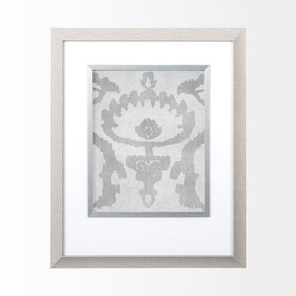 Mercana - Shadow Ikat VI by Chariklia Zarris a Hand Embellished Textured Framed Art Print Matted under Glass - 12927 view 5