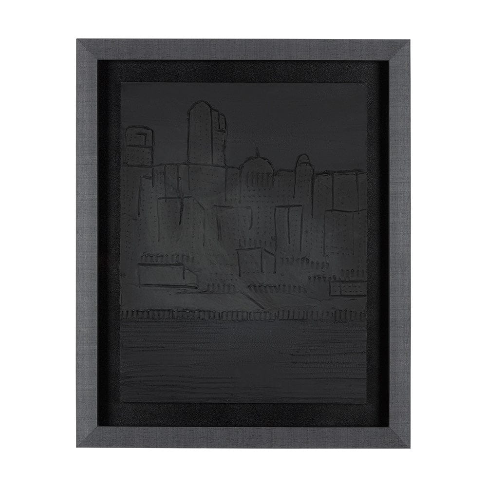 Mercana - Shadow of the City I by Mercana Studio Hand Embellished Textured Framed Art Print Matted under Glass - 14888 view 1
