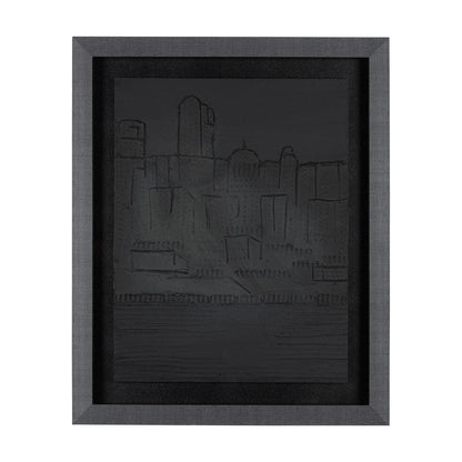 Mercana - Shadow of the City I by Mercana Studio Hand Embellished Textured Framed Art Print Matted under Glass - 14888 view 1
