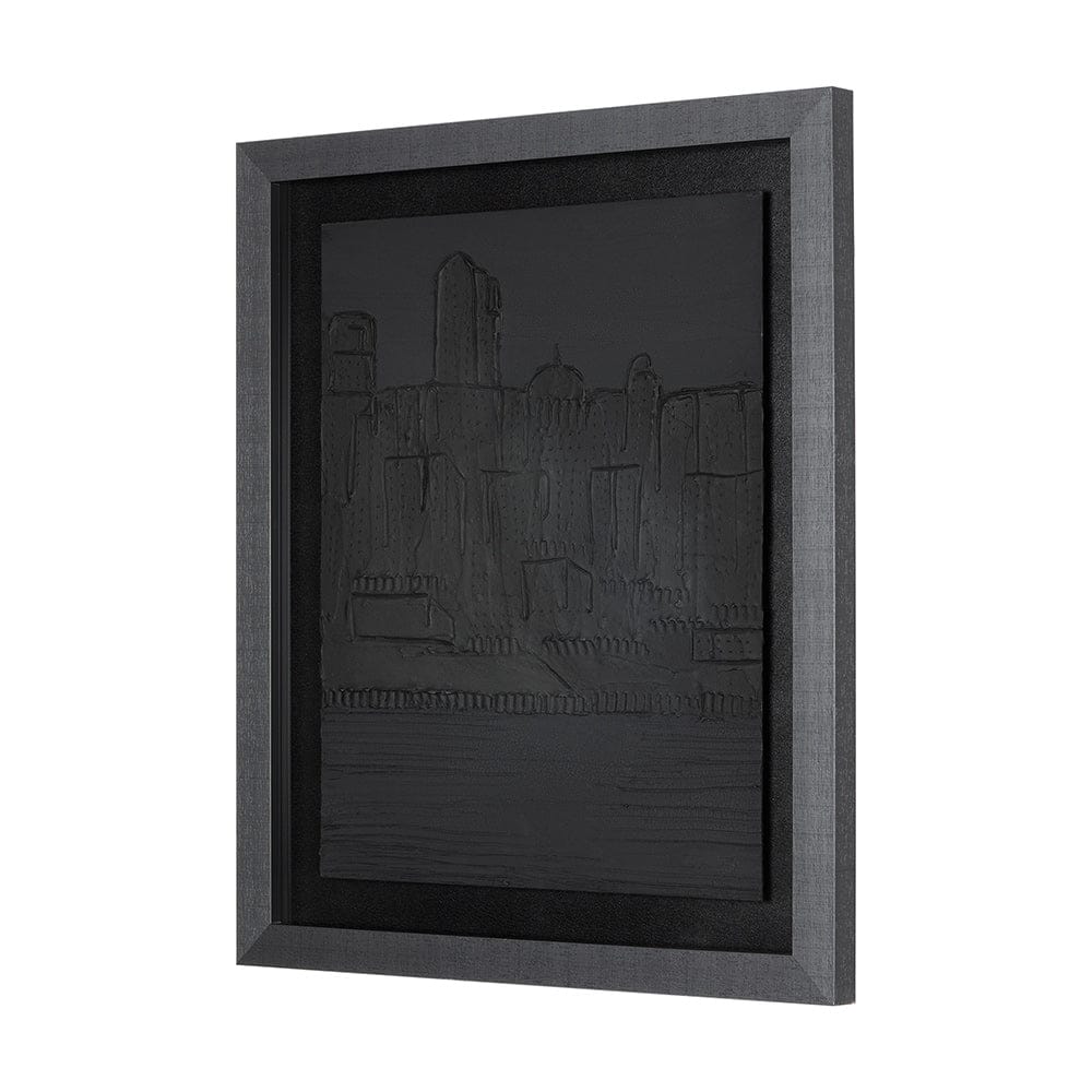Mercana - Shadow of the City I by Mercana Studio Hand Embellished Textured Framed Art Print Matted under Glass - 14888 view 2