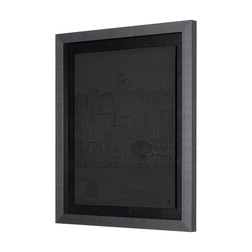 Mercana - Shadow of the City II by Mercana Studio Hand Embellished Textured Framed Art Print Matted under Glas - 14889 view 2