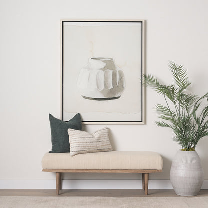 Mercana - Shae Brown Wood w/ Oatmeal Fabric Bench - 70797 view 9