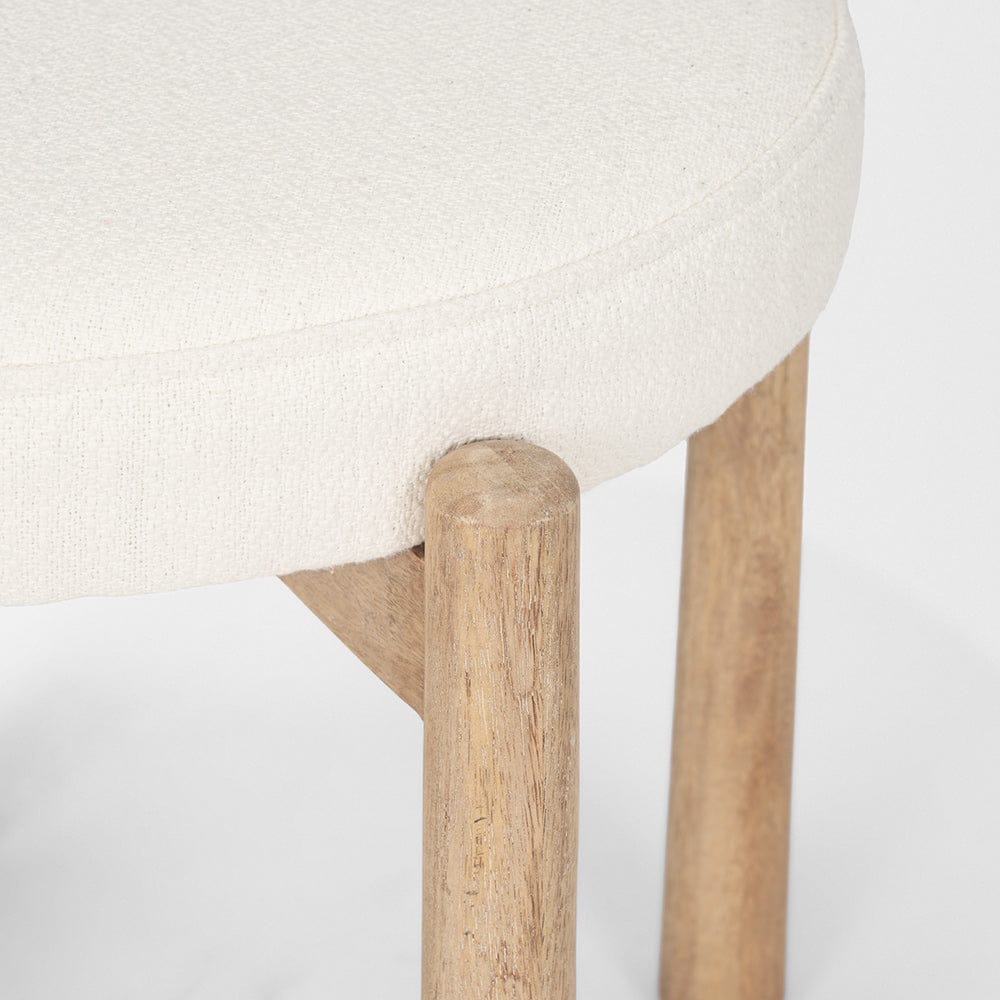Mercana - Shaiden Brown Wood w/ Cream Fabric Stool - 70796 view 5