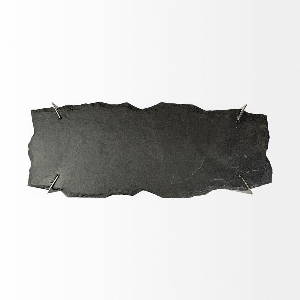 Mercana - Shale III 50L x 20W Black Live-Edge Slate and Iron Console Table - 69050-AB_CLOSEOUT view 3