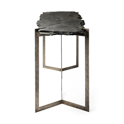 Mercana - Shale III 50L x 20W Black Live-Edge Slate and Iron Console Table - 69050-AB_CLOSEOUT view 5