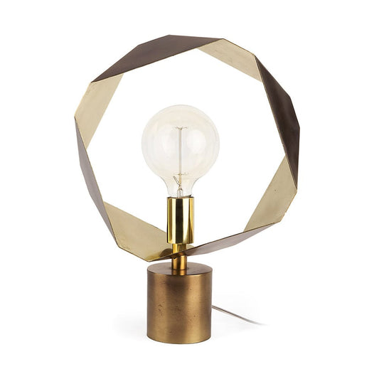 Mercana - Shamir 15L x 15W Gold Geometric Metal Table Lamp - 68773 view 1