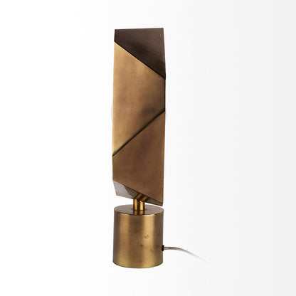 Mercana - Shamir 15L x 15W Gold Geometric Metal Table Lamp - 68773 view 3