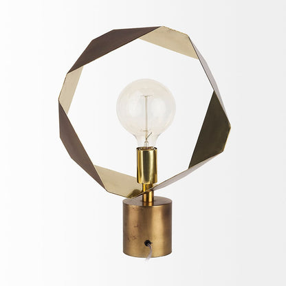Mercana - Shamir 15L x 15W Gold Geometric Metal Table Lamp - 68773 view 4
