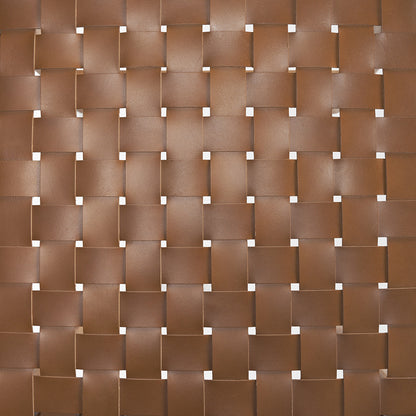 Mercana - Shane Brown Wood w/ Woven Brown Leather Bench - 70800 view 9