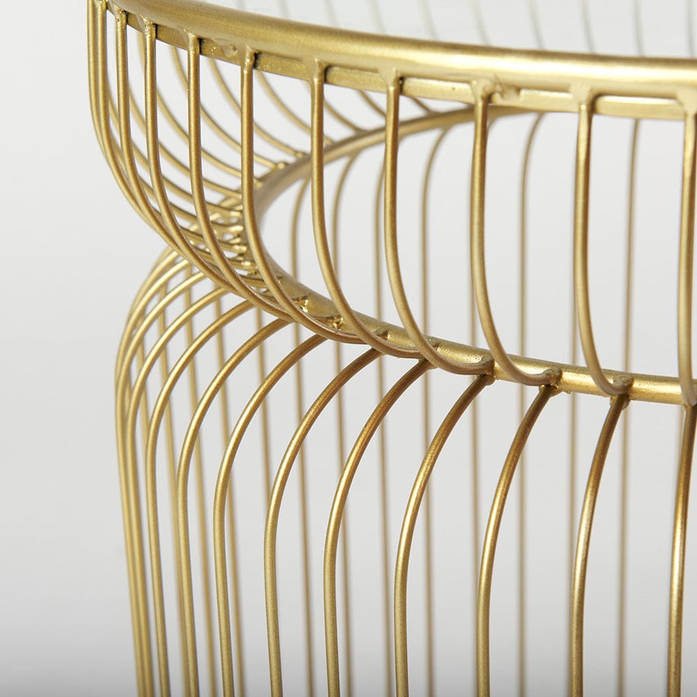 Mercana - Shani Round, Gold Metal w/ Glass Accent Tables (Set of 2) - 70088_CLOSEOUT view 7