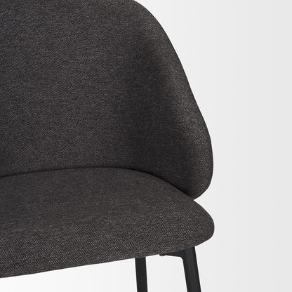 Mercana - Shannon Dining Chair w/ Gray Fabric & Matte Black Metal (Set of 2) - 70255 view 7
