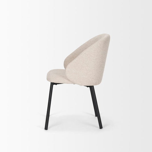 Mercana - Shannon Dining Chair w/ Oatmeal Fabric & Matte Black Metal (Set of 2) - 70254 view 2