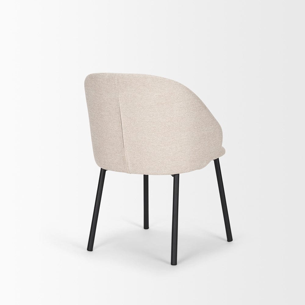 Mercana - Shannon Dining Chair w/ Oatmeal Fabric & Matte Black Metal (Set of 2) - 70254 view 4