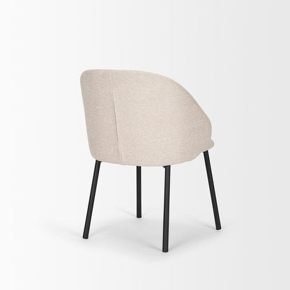 Mercana - Shannon Dining Chair w/ Oatmeal Fabric & Matte Black Metal (Set of 2) - 70254 view 4