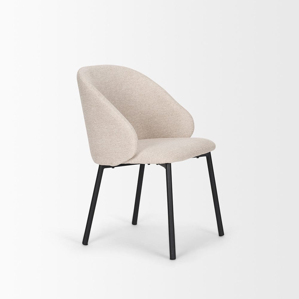 Mercana - Shannon Dining Chair w/ Oatmeal Fabric & Matte Black Metal (Set of 2) - 70254 view 5