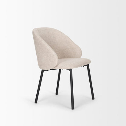 Mercana - Shannon Dining Chair w/ Oatmeal Fabric & Matte Black Metal (Set of 2) - 70254 view 5