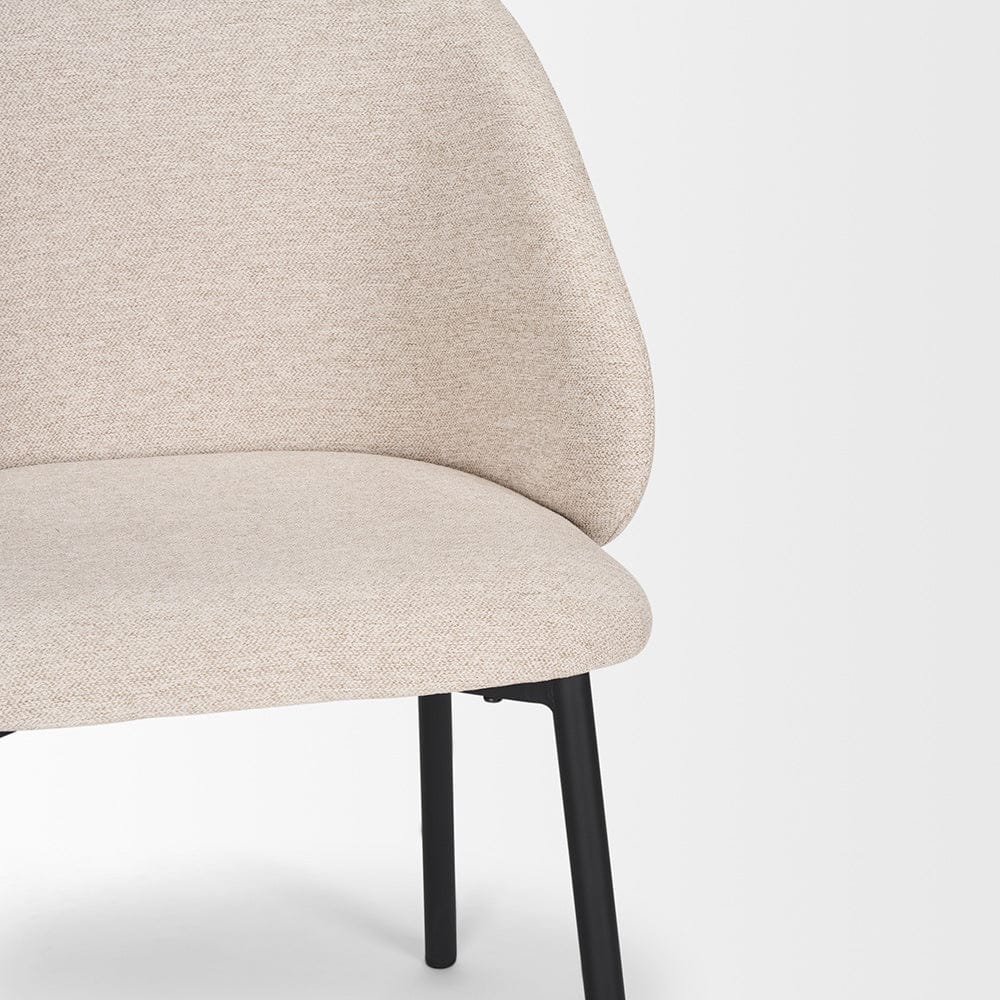 Mercana - Shannon Dining Chair w/ Oatmeal Fabric & Matte Black Metal (Set of 2) - 70254 view 7