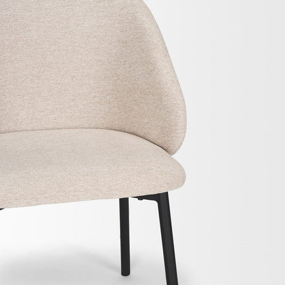 Mercana - Shannon Dining Chair w/ Oatmeal Fabric & Matte Black Metal (Set of 2) - 70254 view 7